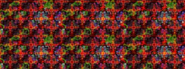 Kahverengi renkli. El çizimi, soyut ve süslü elementler. Yaz çiçekleri teması. Suluboya resim taklit Raster çizimi. Klasik çiçekler..