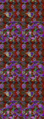 Çiçekler kırmızı, kahverengi ve gri renklerde. Renkli Yaz Temalı eskiz kalıbı. Raster illüstrasyonundaki çiçek desenli çizim. Düz Çiçek Elementleri Tasarımı.