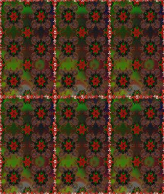 Yumuşak, bahar çiçekleri kahverengi ve gri renklerde. Çiçekli, pürüzsüz bir desen. Raster illüstrasyonu. Raster çiçekleri klasik tarzda resmedilir..