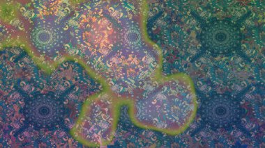 Süslü kumaş deseni. Renkli Bahar Temalı Kusursuz Arkaplan. Raster illüstrasyonunda kusursuz çiçek deseni. Düz Çiçek Elementleri Tasarımı.