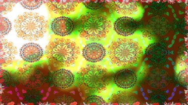 Güzel kumaş deseni. Düz Çiçek Elementleri Tasarımı. Raster Illustrasyon 'da moda olmayan çiçek deseni. Renkli Yaz Temalı Kusursuz Arkaplan.