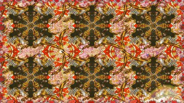 Kahverengi renkler ve altın elementler üzerinde altın pürüzsüz desen. Kahverengi renklerde, altın elementlerle kusursuz klasik desen. Noel, kar tanesi, yeni yıl.