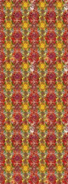 Çiçek arkaplan. Raster illüstrasyonu. Kahverengi ve kırmızı renkli şirin tekstil. Çiçek duvar kâğıdı. Renkli, pürüzsüz desen.