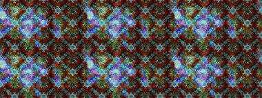 Raster illüstrasyonundaki çiçek desenli çizim. Düz Çiçek Elementleri Tasarımı. Renkli Bahar Teması eskiz kalıbı. Mavi, kahverengi ve kırmızı renkte çiçekler.