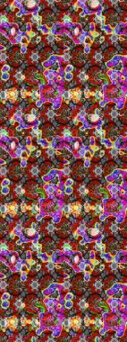 Renkli Bahar Teması eskiz kalıbı. Düz Çiçek Elementleri Tasarımı. Raster illüstrasyonundaki çiçek desenli çizim. Gri, kırmızı ve kahverengi renkte çiçekler.