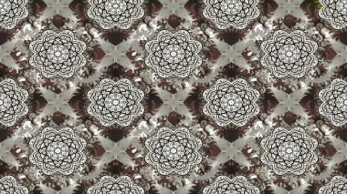 Gri renkli gri papatya deseni. Raster illüstrasyonu. Gri renklerde.