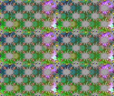 Raster suluboya çiçek deseni, narin çiçekler, yeşil ve gri çiçekler, tebrik kartı şablonu. Raster Güzel kumaş deseni.