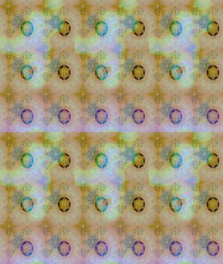 Renkli grunge, koloni çiçekleri ile soyut bir arka plan oluşturur. Parmak izi, kumaş, duvar kâğıdı, tekstil için raster dokusu. Nakış desenli çiçek deseni..