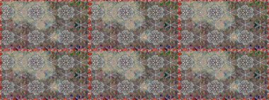 Gri ve kahverengi renklerde. Gri ve kahverengi renkli gri ve kahverengi papatya deseni. Raster illüstrasyonu.