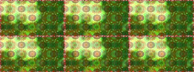 Modern stil dokusu. Çiçek desenli raster, yeşil ve kahverengi çizgi grafik deseni soyut raster arkaplan.