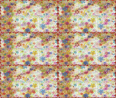 Kusursuz bir geçmişi var. Tomurcukları çiçek olan sevimli bir çiçek deseni. Kumaş, tekstil, duvar kağıdı baskısı için. Eski usul. Raster illüstrasyonu. Raster..