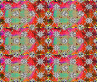 Suluboya tarzında gri renkli çiçekler. Raster illüstrasyonunda kusursuz çiçek deseni.