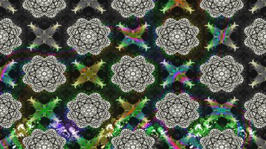 Çiçekli, yapraklı, çiçek desenli eskiz. El çizimi. Raster illüstrasyonu.