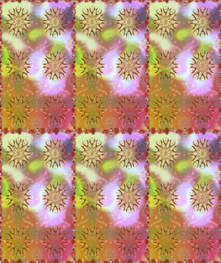 Çiçek kolajı. Çiçek kompozisyonu. Raster deseni. - Tarafsız ve bej çiçekler. Küçük çiçekte güzel bir desen var. Çiçek arkaplan. Doğa.