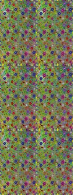 Renkli Bahar Temalı Kusursuz Arkaplan. Düz Çiçek Elementleri Tasarımı. Raster Şirin kumaş deseni. Kusursuz bağbozumu.