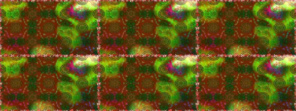 Kahverengi ve yeşil renkli şirin çiçekler. Raster illüstrasyonu. Küçük çiçekli basit, dikişsiz desen. Moda baskısı, albüm, ambalaj kağıdı, duvar kağıdı için zarif dekoratif süslemeler..