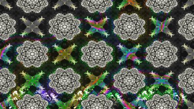 Çiçekli, yapraklı, çiçek desenli eskiz. El çizimi. Raster illüstrasyonu.