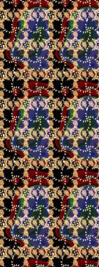 Raster. Zarif, parlak ve eskiz siyah çiçek desenli tasarım. Sabıka baskıları, bebek kıyafetleri, duvar kâğıtları, paket kutuları vb..