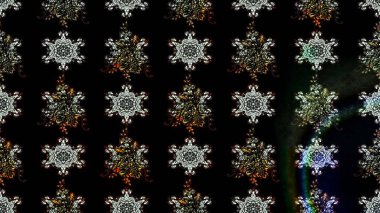 Çiçek süslemeli çizim deseni. Siyah renkli çiçekler. Raster illüstrasyonu.