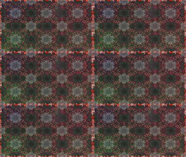 Tropik, dikişsiz çiçek deseni. Raster illüstrasyonu. Gri ve kahverengi renkte çiçekler.