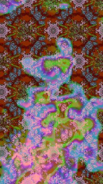 Çiçekli eskiz çizimi. Düz Çiçek Elementleri Tasarımı. Kahverengi, yeşil ve pembe renkli çiçekler. Renkli Yaz Teması çizim şablonu.