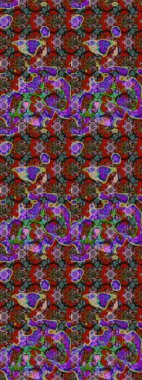 Şirin karalamalı çiçek desenli çizim. Raster illüstrasyonu. El yapımı çiçek ve bitki koleksiyonu. Eskiz stili kırmızı, kahverengi ve yeşil renkler. Raster illüstrasyonu.