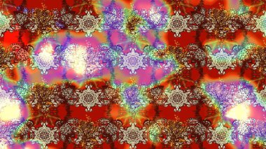 Çiçekler, dallar, bitkiler ve çiçekler. Güzel kumaş deseni. Raster illüstrasyonu. El çizimi.