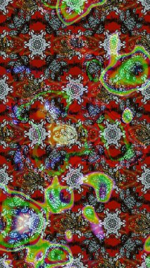 Düz Çiçek Elementleri Tasarımı. Renkli Bahar Teması eskiz kalıbı. Raster..