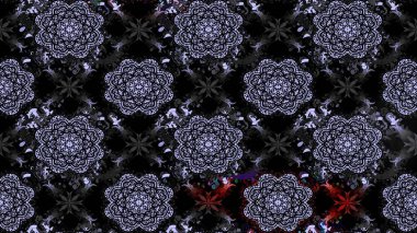 Siyah renkli etnik çiçeklerle süslenmiş zarif bir eskiz şekli. Raster Çiçek İllüstrasyonu güzel tekstil..