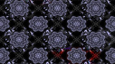 Siyah renkli etnik çiçeklerle süslenmiş zarif bir eskiz şekli. Raster Çiçek İllüstrasyonu güzel tekstil..