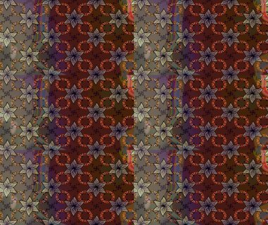 Arkaplan dokusu, duvar kağıdı, kahverengi renkli çiçek teması. Kabile sanatı boho baskısı, klasik çiçek arkaplanı. Soyut etnik raster çizim kalıbı.