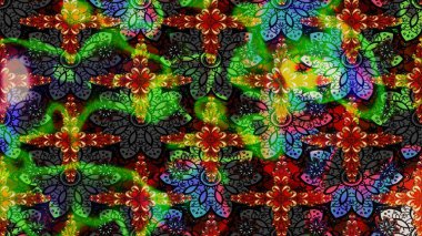 Yeşil ve siyah renkte çiçekler olan çiçek deseni çiz. Suluboya tarzında yeşil ve siyah renkte çiçekler.