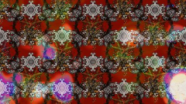 Kahverengi ve gri renklerde. Raster illüstrasyonundaki çiçek desenli çizim. Güzel kumaş deseni. Raster illüstrasyonu.