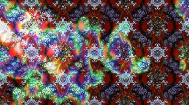 Raster. Renkli Bahar Teması eskiz kalıbı. Düz Çiçek Elementleri Tasarımı.