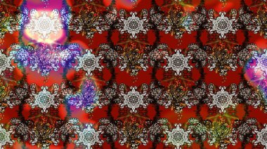 Düz Çiçek Elementleri Tasarımı. Raster illüstrasyonundaki çiçek desenli çizim. Renkli çiçekler. Renkli Bahar Teması çizim şablonu.