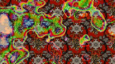 Çiçekli çiçek deseni, suluboya. Küçük çiçekte güzel bir çiçek deseni var. Raster deseni.