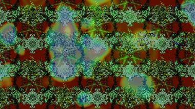 Raster illüstrasyonu. Renkli çiçekler. Çizim çiçek deseni duvar kağıdı için kullanılabilir.