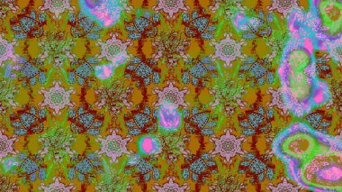 Raster. Renkli Bahar Teması eskiz kalıbı. Düz Çiçek Elementleri Tasarımı.