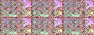 Kabile sanatı boho baskısı, klasik çiçek arkaplanı. Arkaplan dokusu, duvar kağıdı, çiçek teması, tarafsız ve gri renkler. Soyut etnik raster pürüzsüz desen.