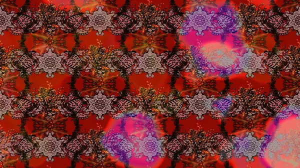 Raster illüstrasyonundaki çiçek desenli çizim. Renkli çiçekler.