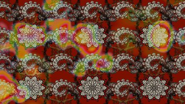 Raster deseni. Nazikçe, renkli yaz çiçekleri. Raster illüstrasyonu. Küçük çiçekte sevimli çiçek deseni var..