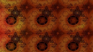 Raster illüstrasyonu. Patlayan çiçekler soyut olarak yerleştirilmiş. Raster deseni. Nazikçe, rengarenk bahar çiçekleri.