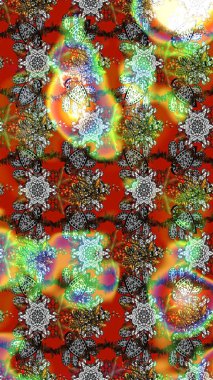 Anti-stres için soyut örnek sayfası. Gri, kahverengi ve yeşil renklerde. Raster illüstrasyonu.