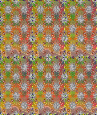 Soyut çiçek desensiz arkaplan. Gri ve kahverengi renklerde. Küçük çiçekteki sevimli çiçek deseni. Raster deseni. Raster illüstrasyonu.