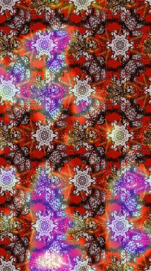 Kahverengi, nötr ve kırmızı renkte güzel çiçekli eskiz deseni, suluboya çiçek deseni, duvar kağıdı, kart ya da kumaş için fayanslı. Raster..