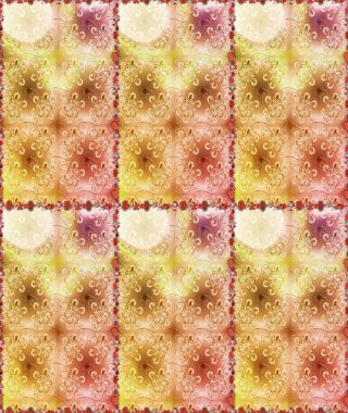 Varisoloğu bej ve sarı rasterin pürüzsüz çizimi. Birçok bej ve sarı soyut çiçekli tropik, pürüzsüz desen. Küçük çiçekte sevimli çiçek deseni var..