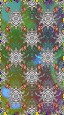 Zarif, parlak ve pürüzsüz yeşil ve gri çiçek desenli tasarım. Sabıka baskıları, bebek kıyafetleri, duvar kâğıtları, paket kutuları vb..