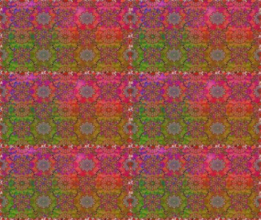 Kahverengi ve yeşil renkte çiçekler. Renkli Bahar Temalı, pürüzsüz bir arka plan. Çiçekli, suluboya desenli kusursuz çiçek deseni. Düz Çiçek Elementleri Tasarım Raster illüstrasyonu.