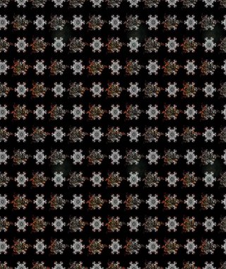 Siyah renkli çiçekler. Küçük çiçekte sevimli çiçek deseni var..