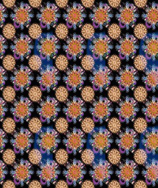 Suluboya, elle çizilmiş. Siyah yapraklı yabani çiçekler. Raster illüstrasyonu. Taslak arkaplan deseni.